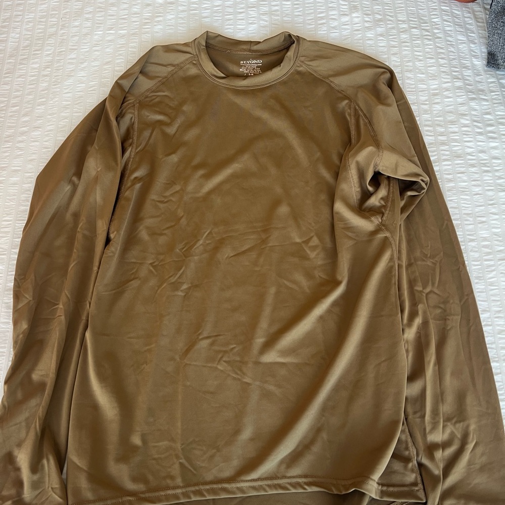 Adidas Men's Long Sleeve Shirt in Tan